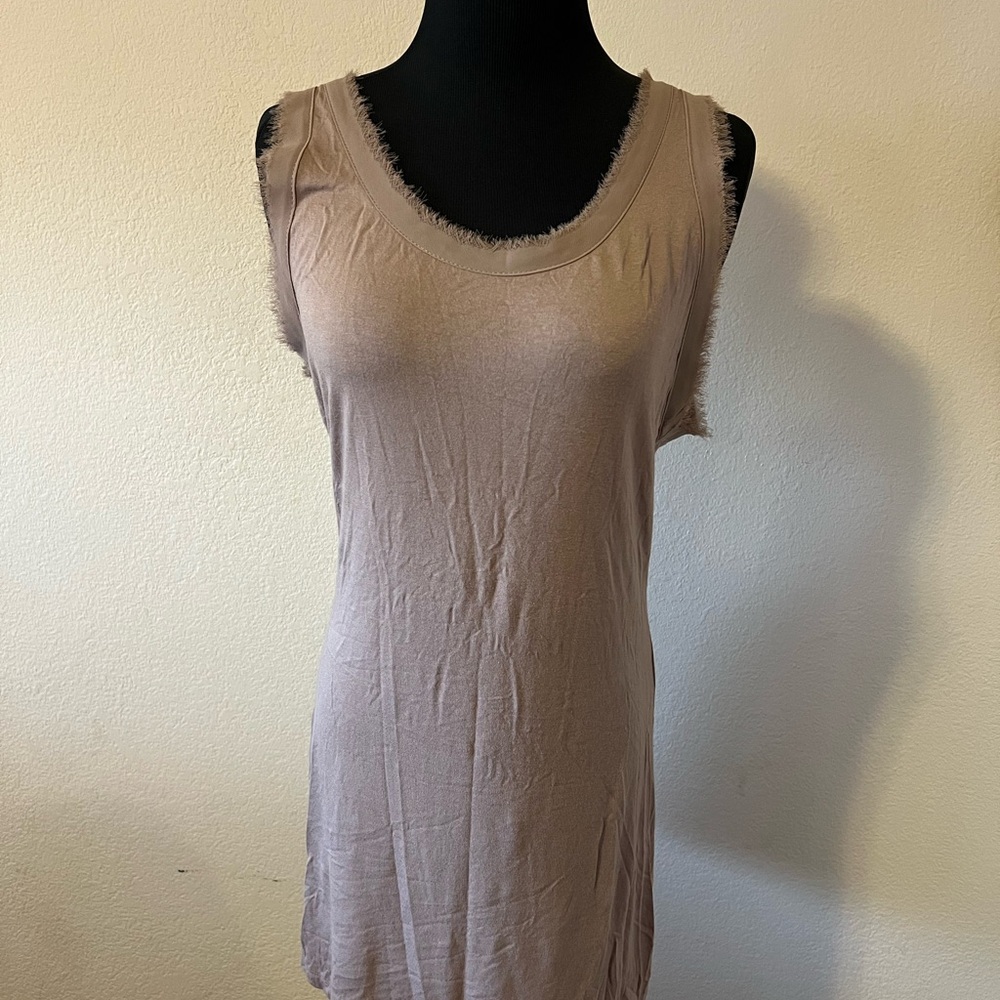 Monoreno Taupe Sleeveless Tank Top